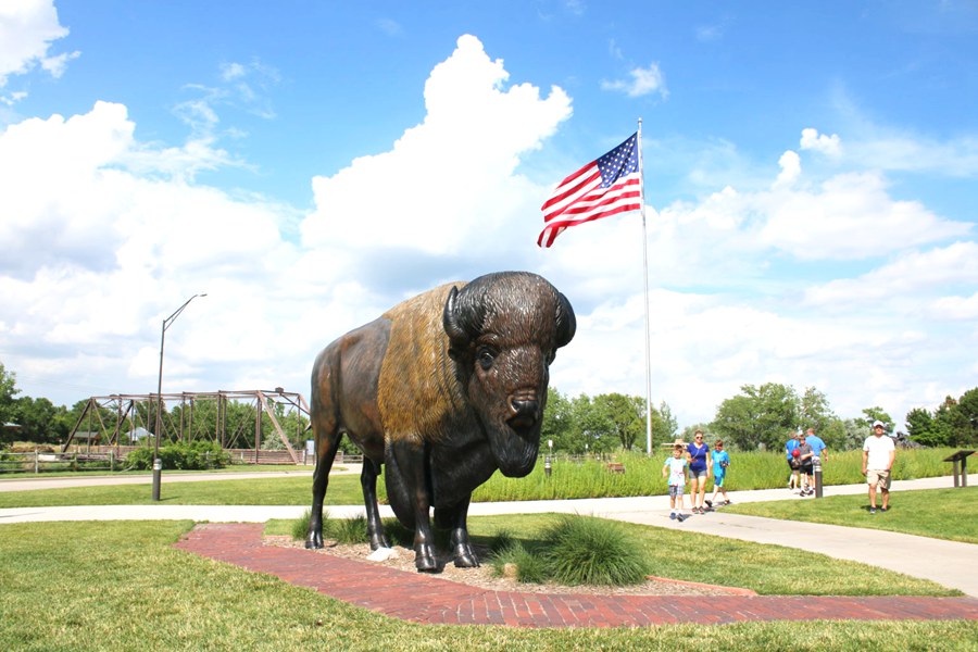 bison statue