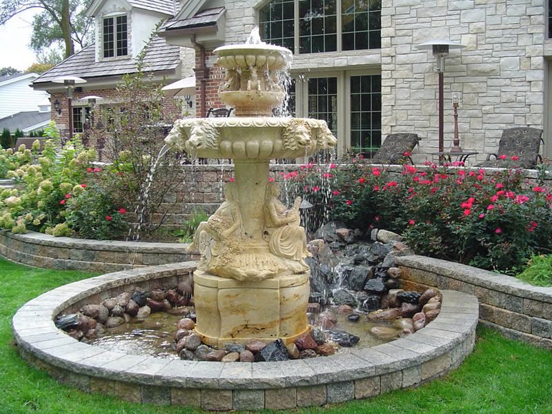 sandstone fountain