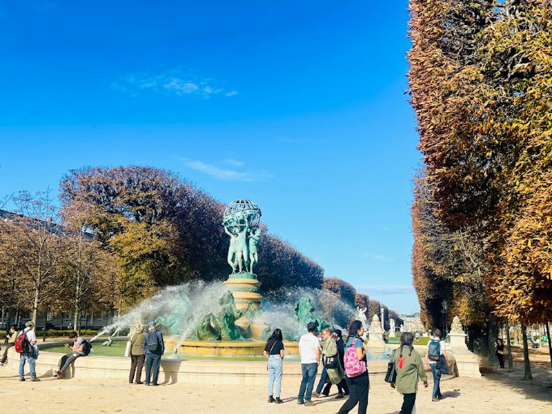 large bronze fountain