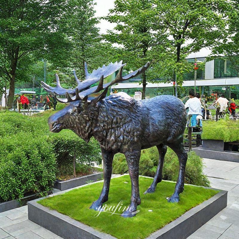 outdoor moose statue