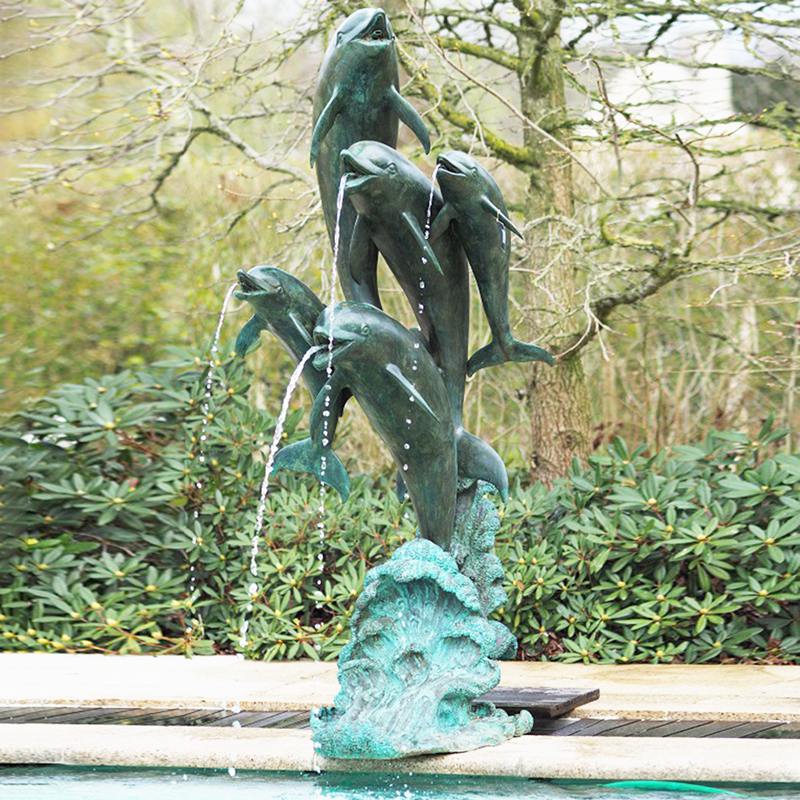 Bronze-Dolphin-Fountain