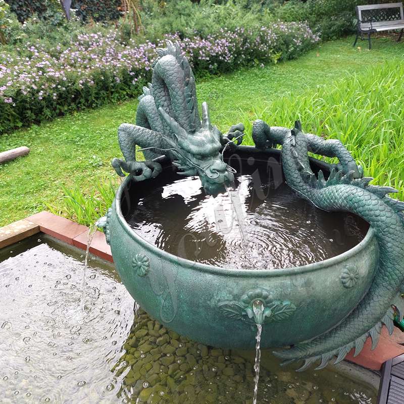 garden Bronze Dragon Fountain