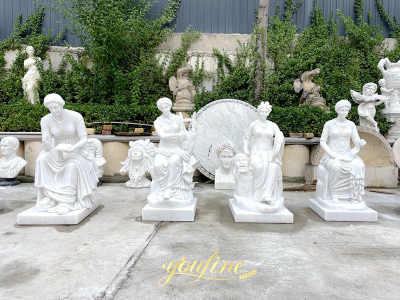 Marble the Muse of Tragedy Melpomene Statue for Sale 5