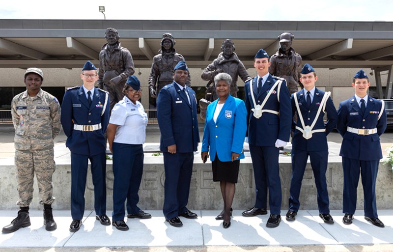 Tuskegee airmen bronze sculpture