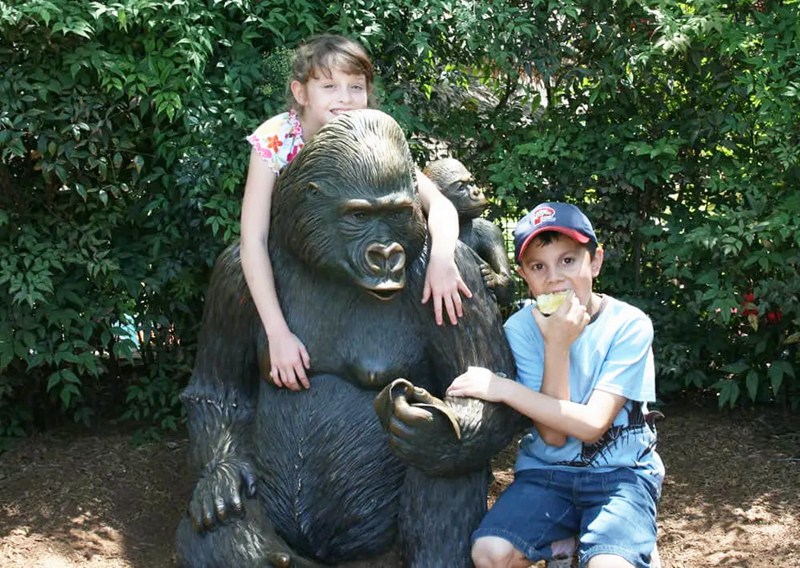 San Diego Zoo bronze Gorilla Sculptures