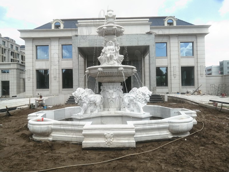 large Marble Water lion Fountain