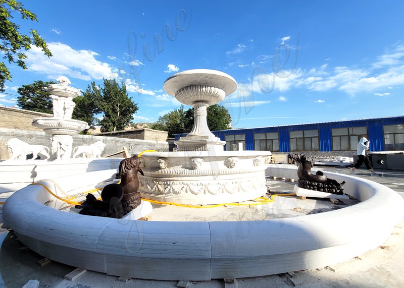 Fountain With Bronze Fish