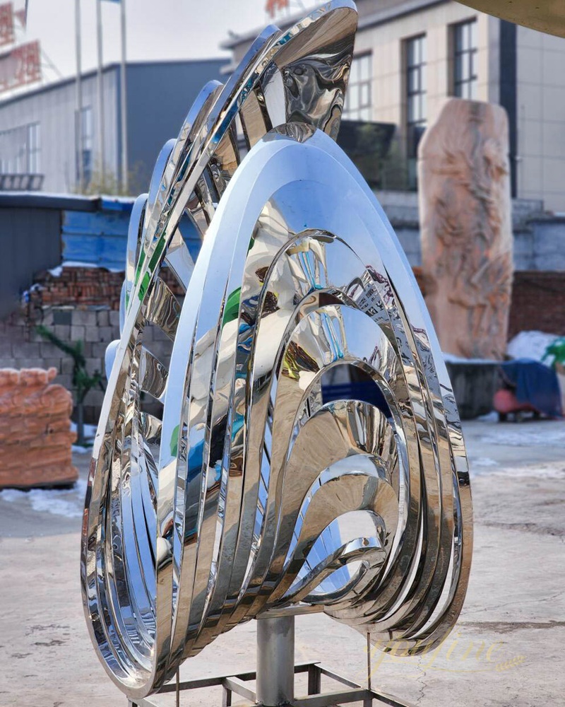 Large Stainless Steel Scallop Shell Sculpture for Public