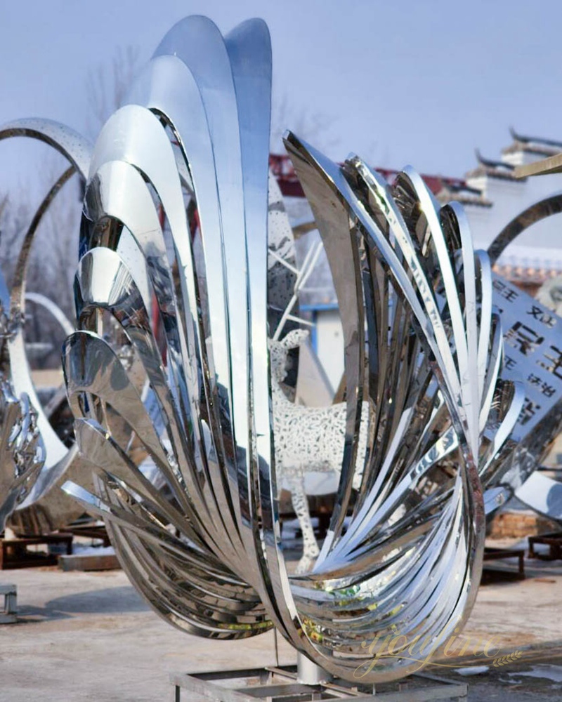 Large Stainless Steel Scallop Shell Sculpture for Public