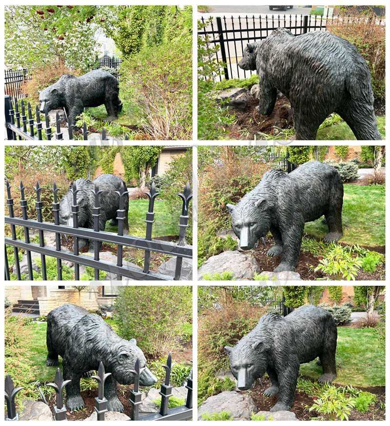 Life Size Bronze Bear Statue Outdoor Antique Animal Garden Decor-YouFine