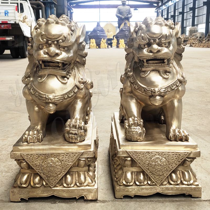 Life Size Bronze Foo Dogs statue