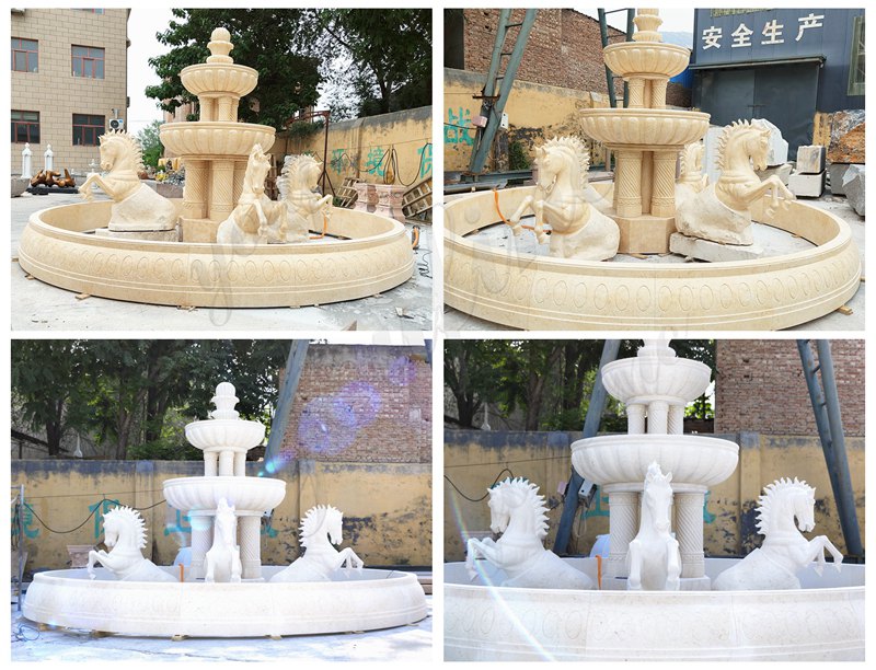 Marble Beige Outdoor Fountain