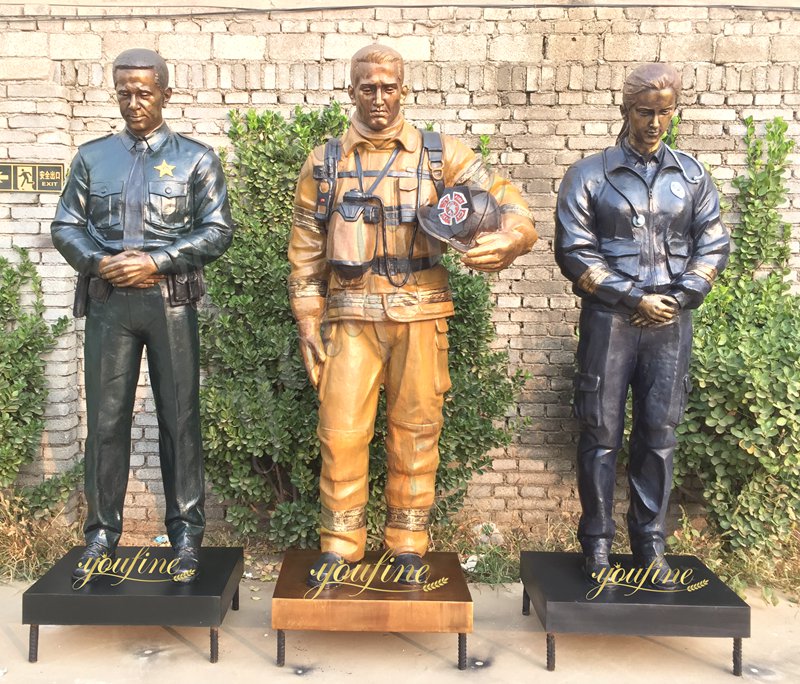 YouFine bronze First Responder Sculpture