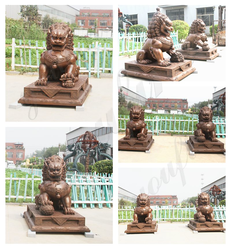 bronze Chinese Guardian Lion Statue