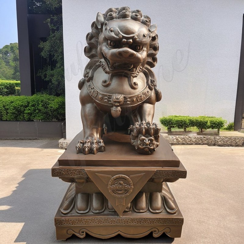 bronze Lion Statue Foo Dogs