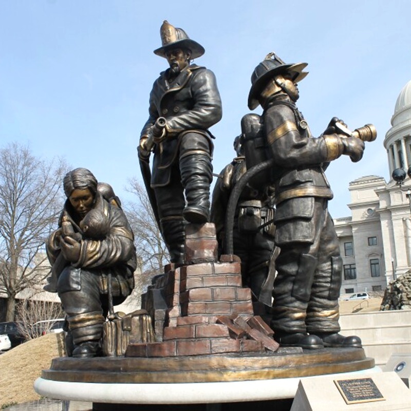 firefighter outdoor statues