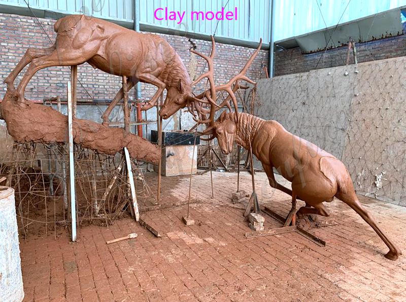 Elk Garden Statue-Custom Made Animal Sculpture