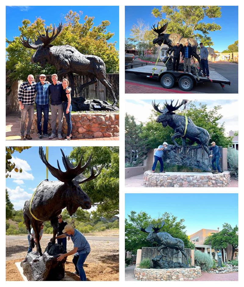 big bull moose sculpture