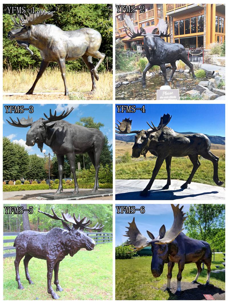 bull moose sculpture art