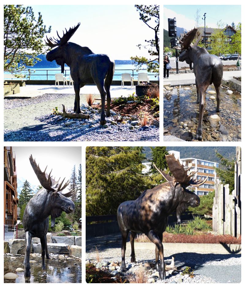 bull moose sculpture statue