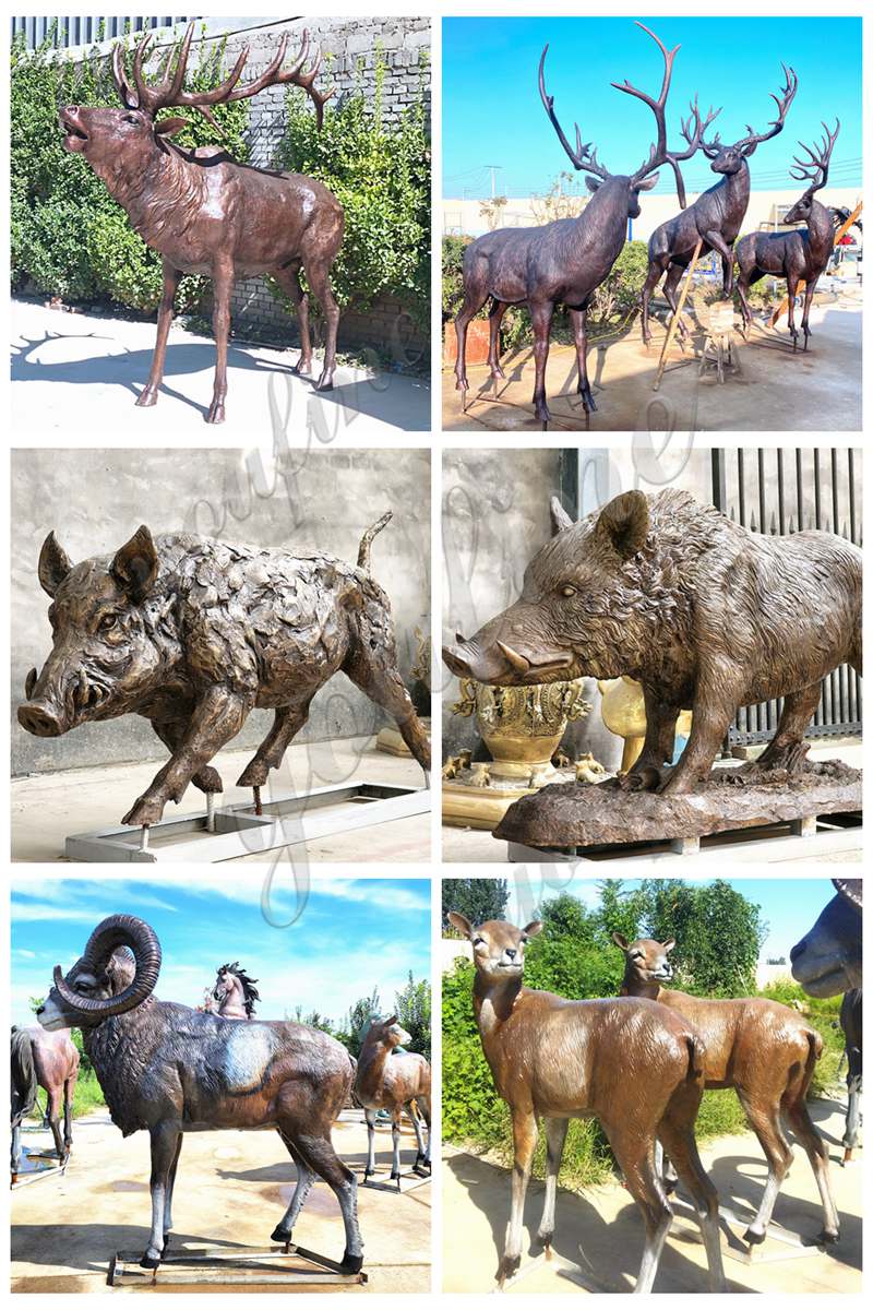 Bronze Life Size Animal Statues Famous Hunting Estate Project in European-  YouFine