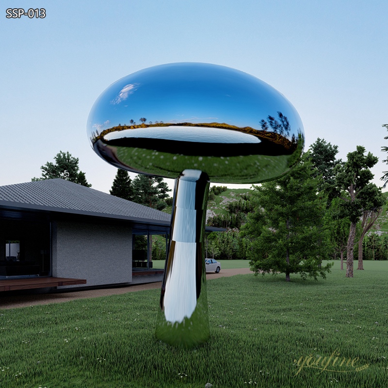 Stainless Steel Giant Mushroom Sculpture for Garden