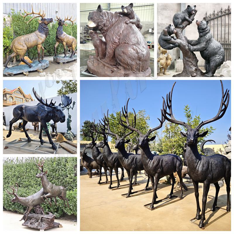 life size bronze animal statues