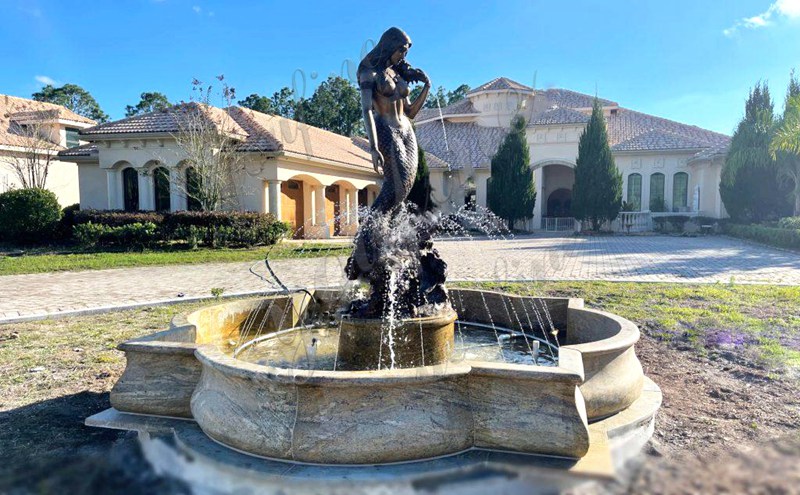 mermaid water fountain outdoor