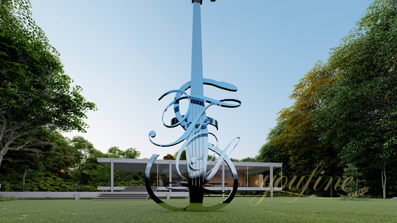 stainless steel music sculpture