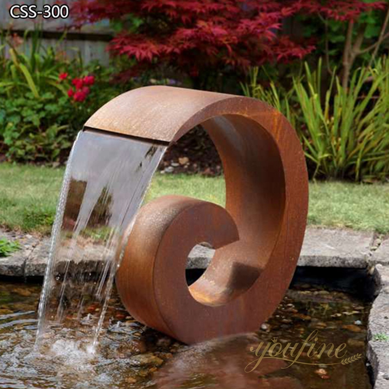 Corten steel water fountain custom supplier direct sales