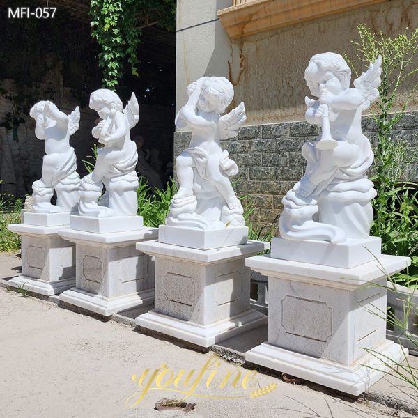 Hand-Carved-White-Marble-Cherub-Statue-for-Garden-Decor-3