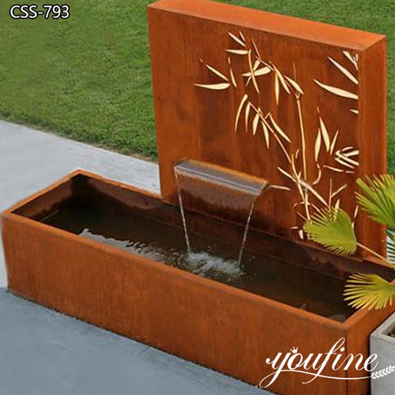 Modern Metal Corten Steel Fountain Outdoor Decor Supplier