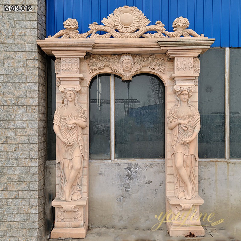 Rosetta Marble Aurora Maiden Front Door Surround for Sale