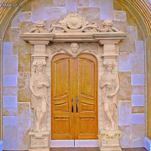 Rosetta Marble Aurora Maiden Front Door Surround for Sale