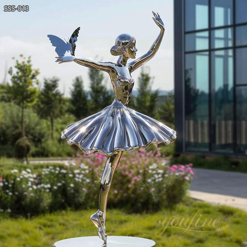 Stainless Steel Dancing Girl Sculpture for Outdoor SSS-013