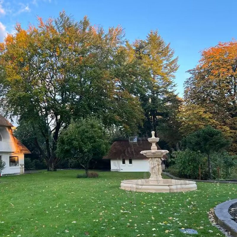 figure statue fountain with basin