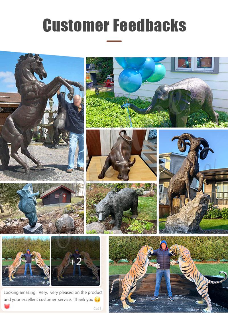 garden bronze animal statue feedback