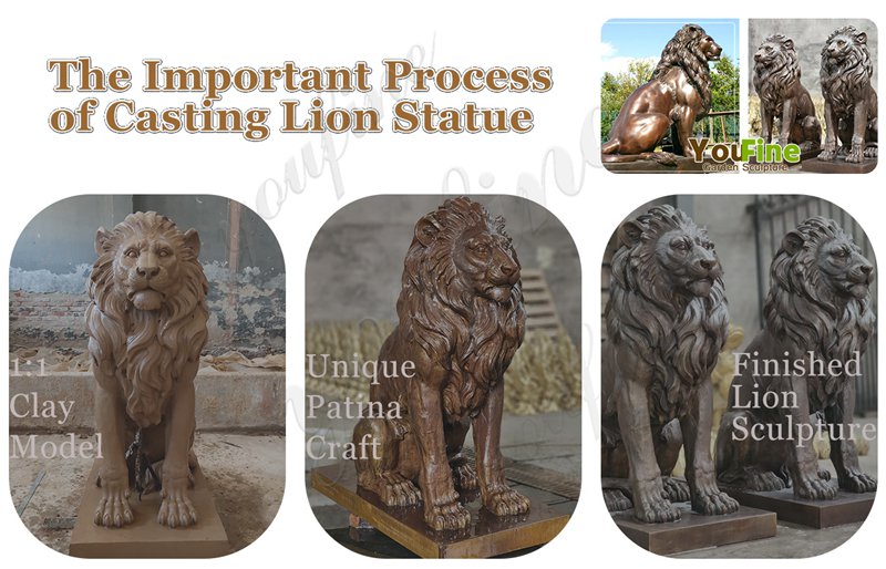 life size lion statue