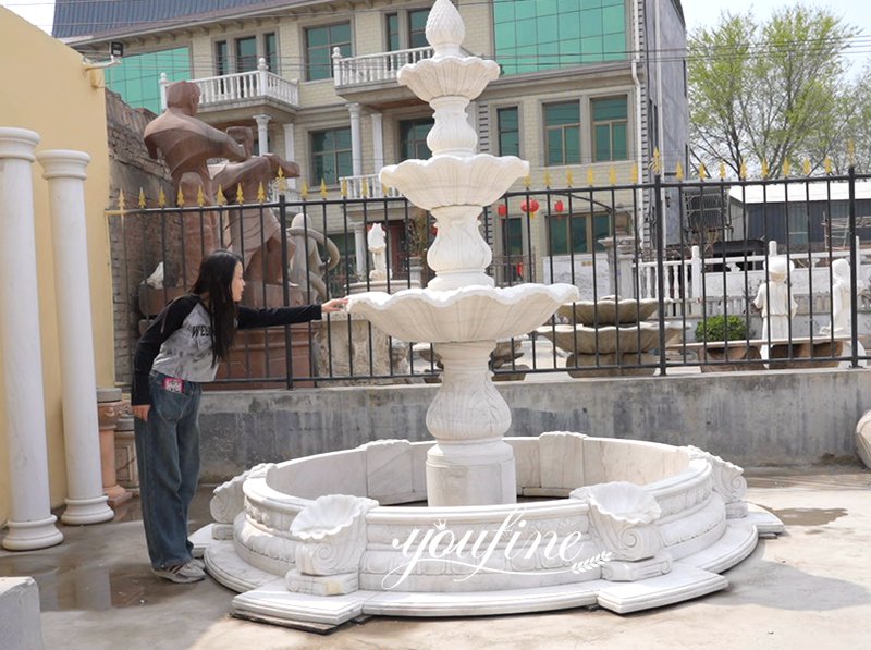 white Marble Tiered Fountain