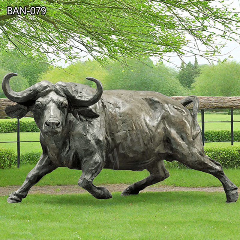 Life Size Bronze African Buffalo Statue Garden Animal Art for Sale-YouFine