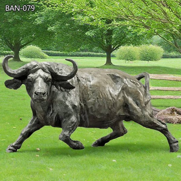 Life Size Bronze African Buffalo Statue Garden Animal Art for Sale