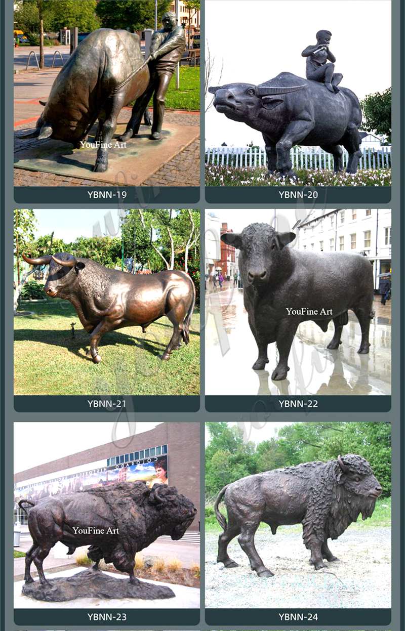 Bronze Bison Statue