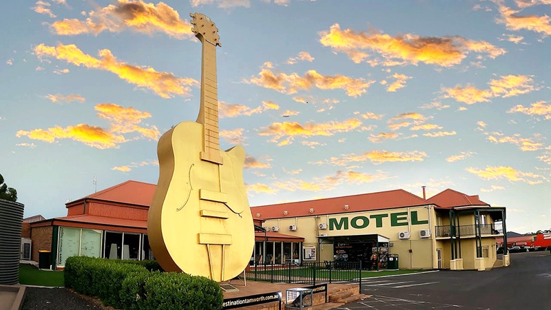 Bronze large guitar Sculpture art