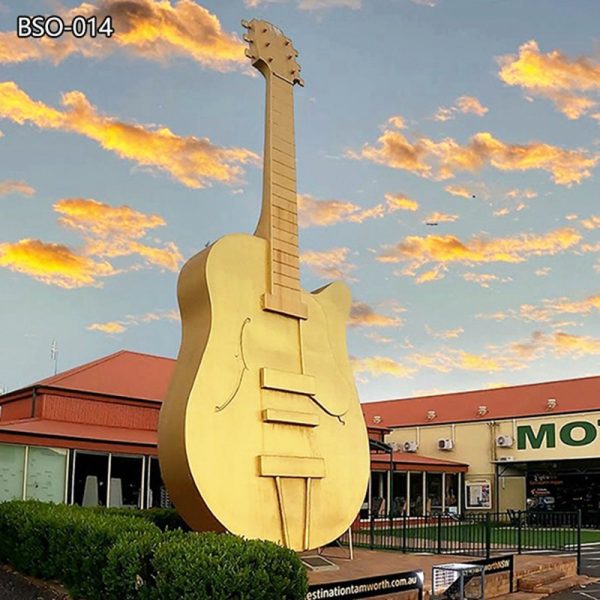 Large Bronze outdoor guitar sculpture