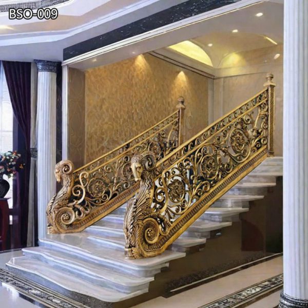 Bronze Rams Head Staircase Railings Homes Stairwell Architecture Manufacturers