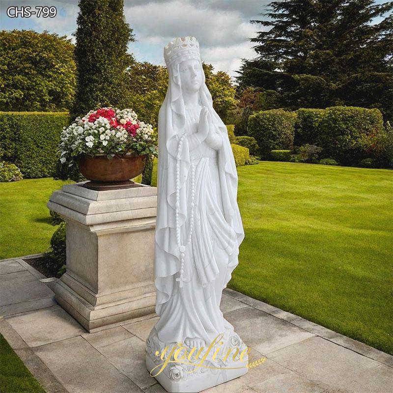 Marble Blessed Virgin Mary Garden Statue