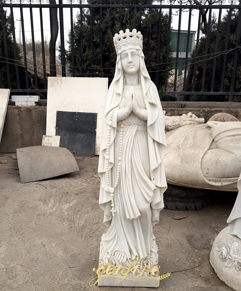 Marble Blessed Virgin Mary Statue