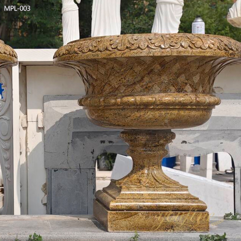 Outdoor Hand Carved Real Marble Planter Supplier