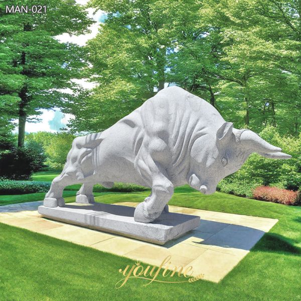 Outdoor Stone Ox Sculpture for Park Decoration Factory Supply