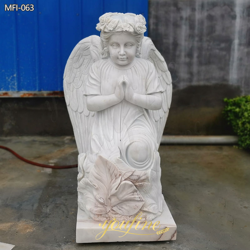 White-Marble-Angel-Cemetery-Statue-Memorial-for-Sale-4